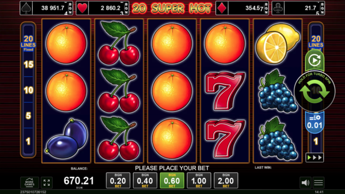 20 super hot ( 20 супер хот) слот казино игра от Everbet.bg
